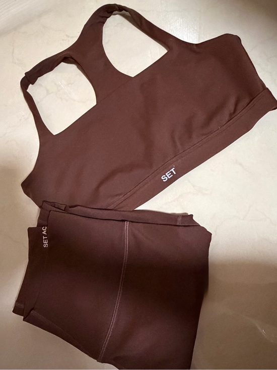 SET Active Other - SET Active Sports Bra and Leggings Set in Espresso